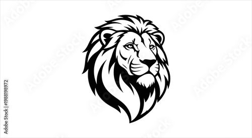 Majestic Lion Head Illustration - A Symbol of Strength and Royalty