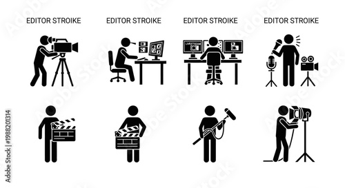 Film crew making a movie.
