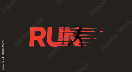 Dynamic Running Silhouette Logo Symbolizing Speed and Endurance in Motion Designs