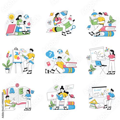 School and Education Vector illustration EPS FIle Set 02