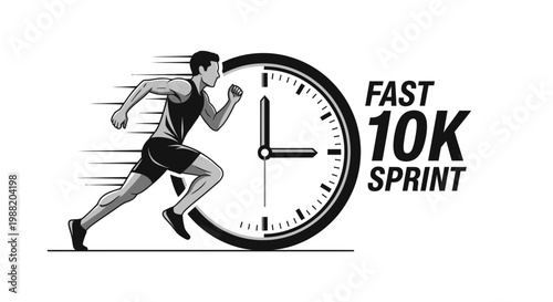 Dynamic Runner Capturing the Essence of a Fast 10K Sprint Race