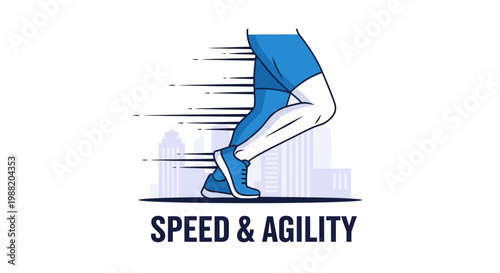 Dynamic Runner Depicting Speed And Agility In Urban Setting Illustration