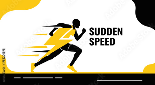 Dynamic Runner Depicting Sudden Speed And Agility