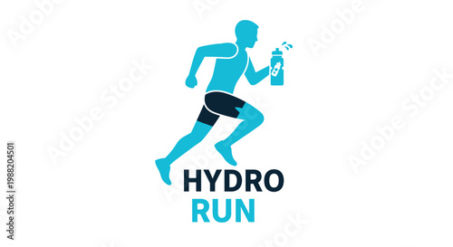 Energetic Athlete Hydrating While Running Depicting Fitness and Hydration in Motion