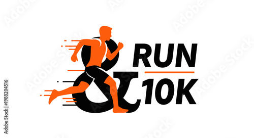 Dynamic Runner For 10k Race Event Logo