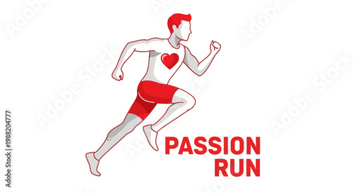 Energetic Athlete in Motion Representing Passion and Dedication during a Sprinting Event