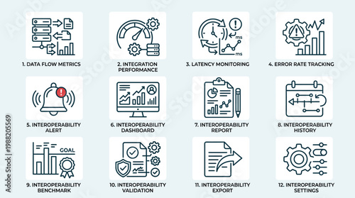 Business icons for productivity and management.