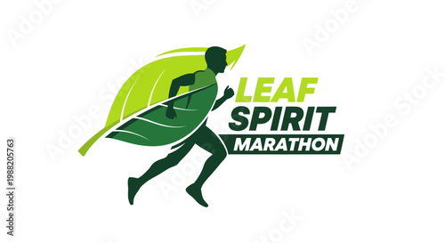 Energetic Runner Embodied with Nature's Essence, Leaf Spirit Marathon Championship