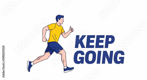 Energetic Athlete Running To Achieve Goals With The Inspiring Text And Positive Mindset