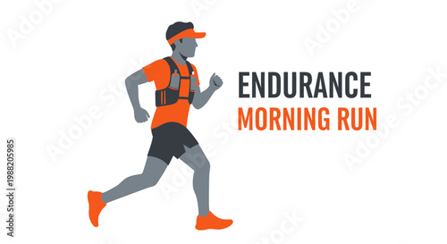 Energetic Runner Engaged in Intensive Dawn Workout for Physical Fitness and Endurance Goals