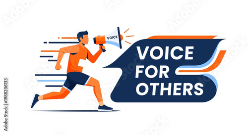 Empowering Expression: A Runner Championing The Voice Of Others With Megaphone