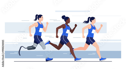 Empowering Female Athletes Competing on Track with Determination and Athleticism for Success