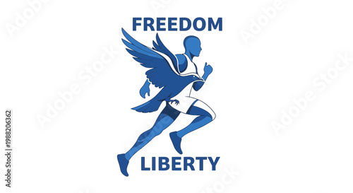 Empowering Spirit Of Freedom And Liberty Personified By Eagle Runner