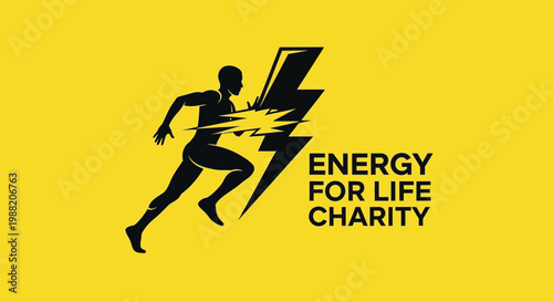 Energetic Runner Symbolizing Life Force And Charity Initiative