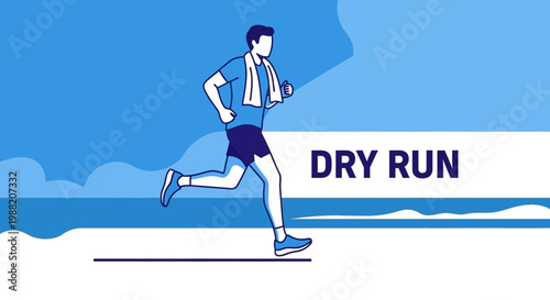 Energetic Athlete Undergoes Vigorous Exercise During A Dynamic Outdoor Dry Run