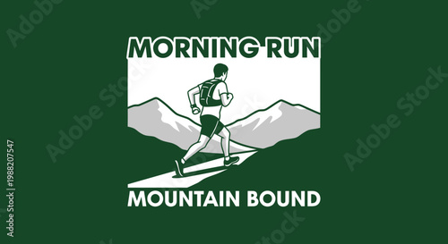 Energetic Mountain Runner Embodies Freedom and Endurance During a Scenic Morning Adventure