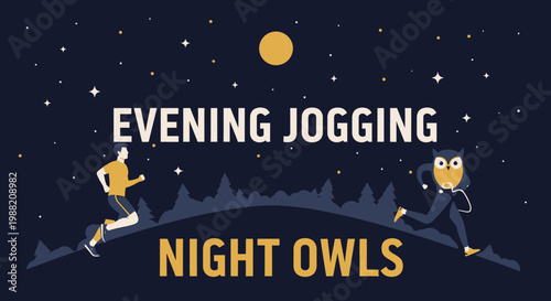 Evening Jogging Under The Stars: Night Owls' Delightful Nighttime Running Adventure