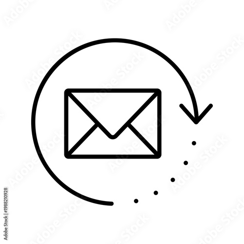 Mail icon vector. Letter Illustration sign. Mail delivery symbol. Mailing list logo.