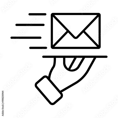 Mail icon vector. Letter Illustration sign. Mail delivery symbol. Mailing list logo.