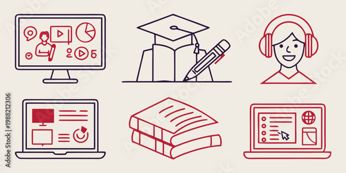 Online education and learning computer monitor