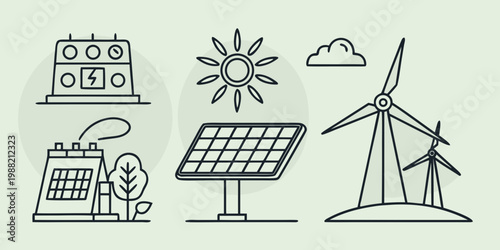 Renewable energy and sustainability solar wind