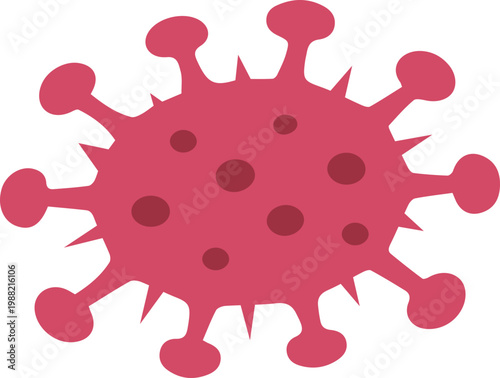 Flat Virus Icon with Rounded Blob and Spiky Styles Medical Microbiology Illustration Vector Design
