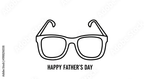 Glasses Happy Fathers Day Card.