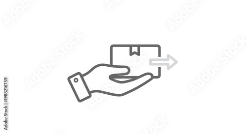 Hand holding a gift box.