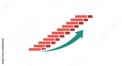 Increasing growth arrow graph chart.
