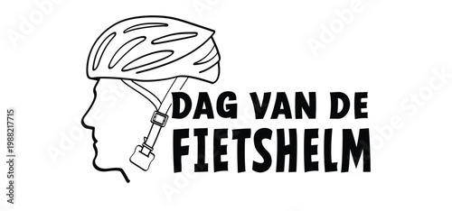 Bicycle Helmet Day and in the Netherlands bicycle helmet day. Dutch bike concept. World Bicycle day. Campaign, how important it is to protect your head