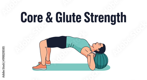 Exercise Demonstration: Core and Glute Workout with a Fitness Ball for Improved Muscle Strength