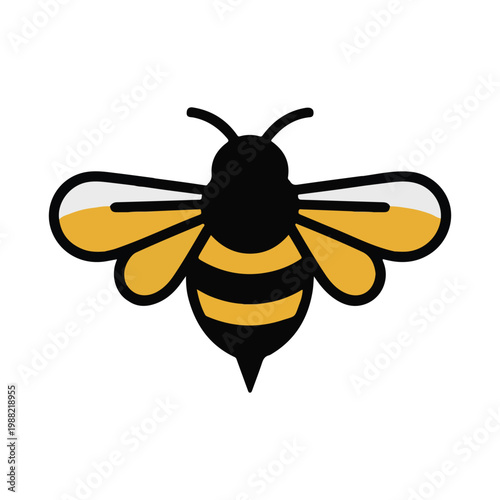 Cute cartoon bee illustration vector
