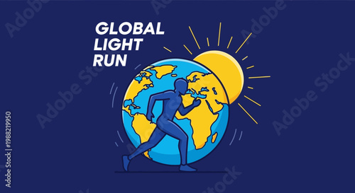 Global Light Run: A Symbolic Depiction of Worldwide Marathon and Health Movement