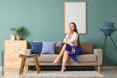 Young woman with high-heels...