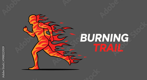 Fiery Runner Embraces the Energy of Burning Trail Achieving Great Outcomes