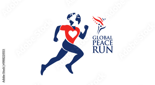 Global Peace Run: Abstract Symbol Depicting Unity, Endurance, And Worldwide Harmony