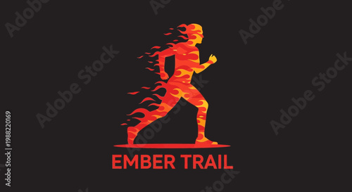 Fiery Silhouette: A Dynamic Visualization Of Active Movement And Athletic Energy