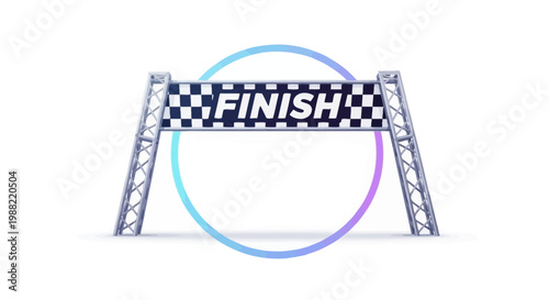 Finish Line, Racing, Success, Goal, Achievement, Victory, Competition, and Rewards Icon