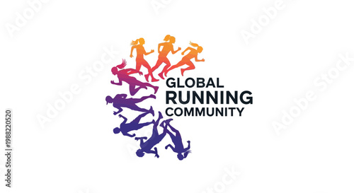Global Running Community Symbolizing Fitness, Sports, And Active Lifestyle On White Background