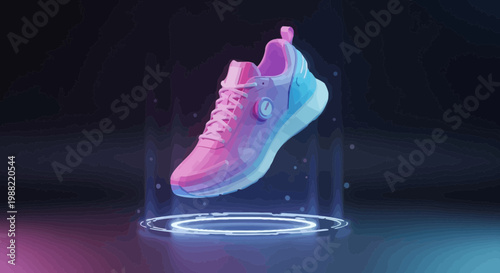 Futuristic Sneakers:  Innovative Digital Design  Conceptualizing Sport Footwear in a Modern Way