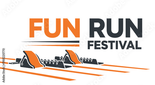 Fun Run Festival Logo: A Vibrant Logo Design for Running Events and Community Gatherings