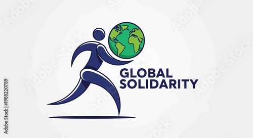 Global Solidarity Symbol: The World in Motion, Emblem for Worldwide Collaboration