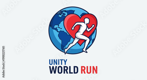 Global Charity Run Depicting Unity, Endurance, and Worldwide Health Awareness, a Creative Image