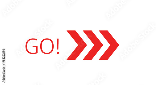 Graphic Concept Pushing Forward, Red Arrows Signalling Progression and Goal Achievement