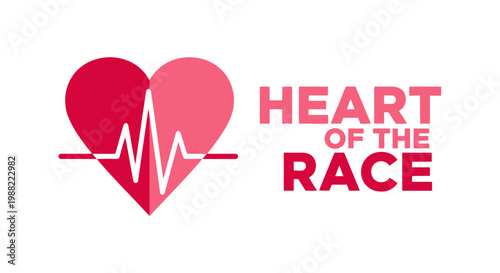 Graphic Illustration Depicting Heartbeat Symbol and Text