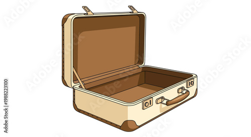 An open vintage suitcase ready for travel