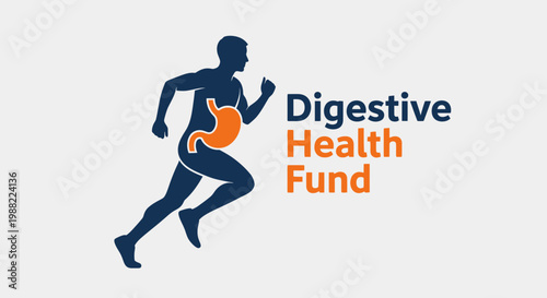 Healthy Digestive System: Running Silhouette Promoting Digestive Health Fund