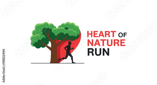 Heart Of Nature Run Depicting Fitness, Healthy Lifestyle and Environmental Awareness