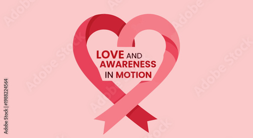 Heart Shape Emblem of Love Awareness Campaign Representing Support and Compassion