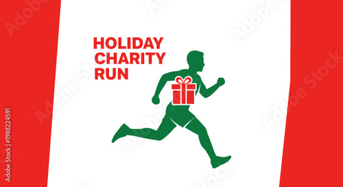 Holiday Charity Run Featuring Gift, Healthy Lifestyle, And Festive Community Event